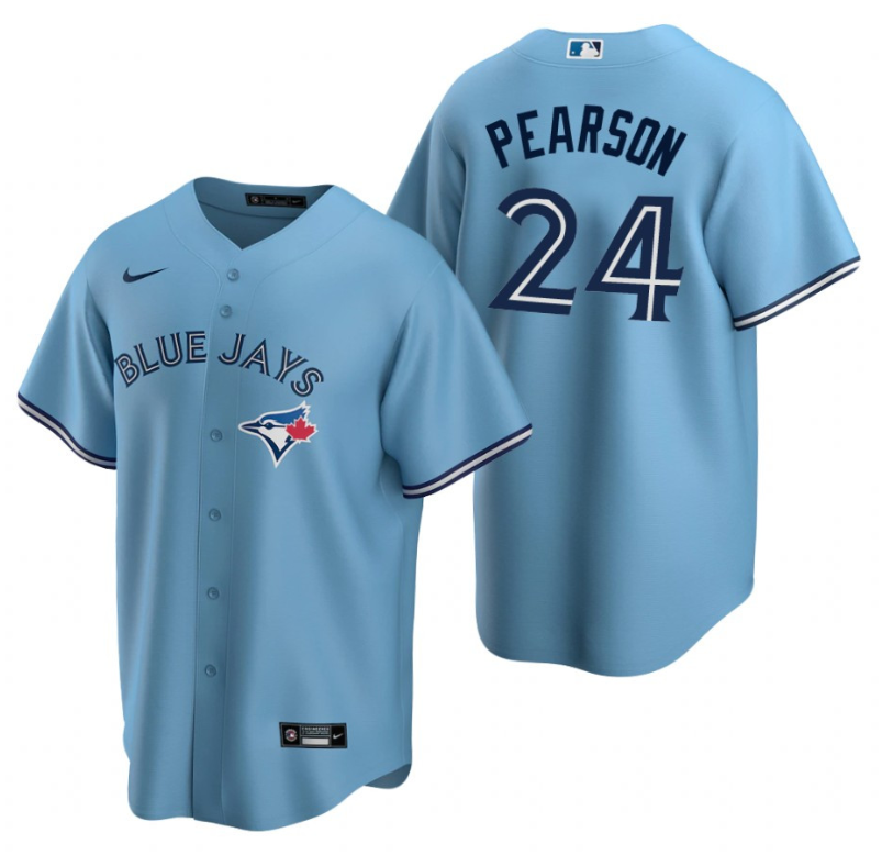 Toronto Blue Jays #24 Nate Pearson Light Blue Cool Base Stitched Jersey - Zenithce