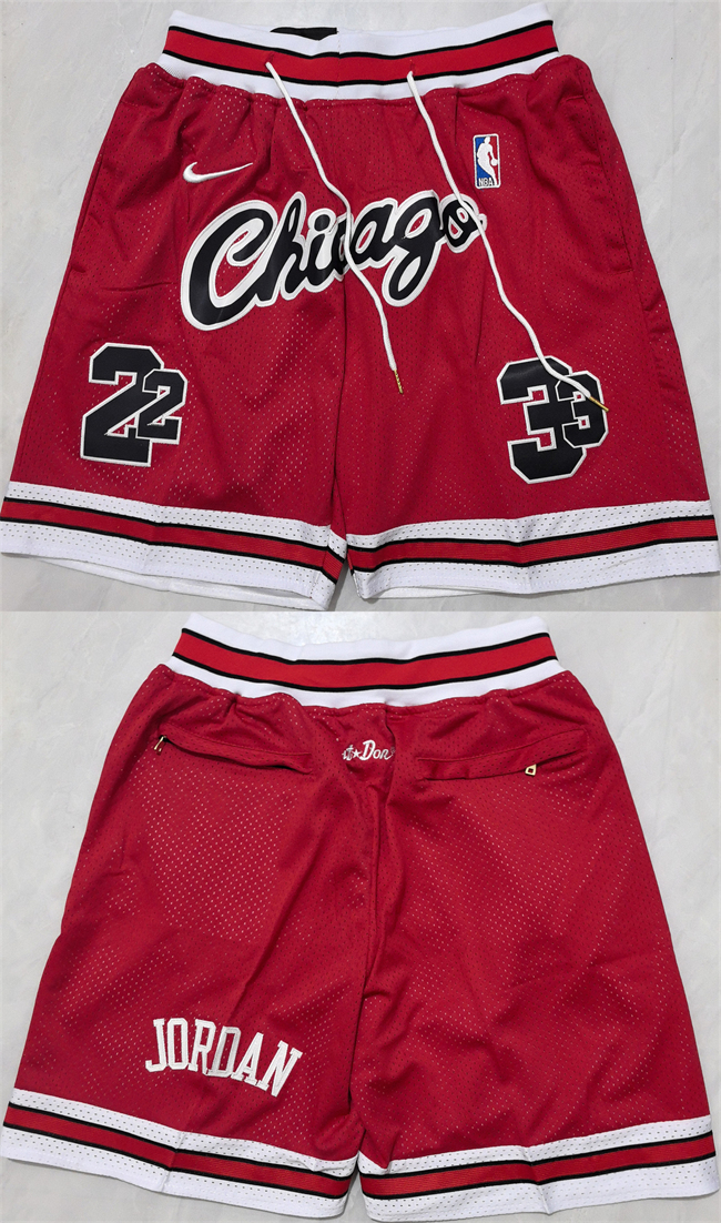 Chicago Bulls Red Shorts (Run Small) - Zenithce
