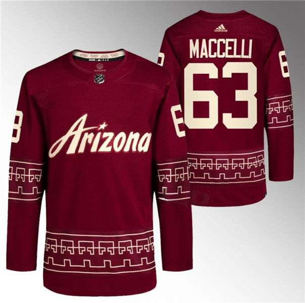 Arizona Coyotes #63 Matias Maccelli Garnet Alternate Pro Jersey - Zenithce