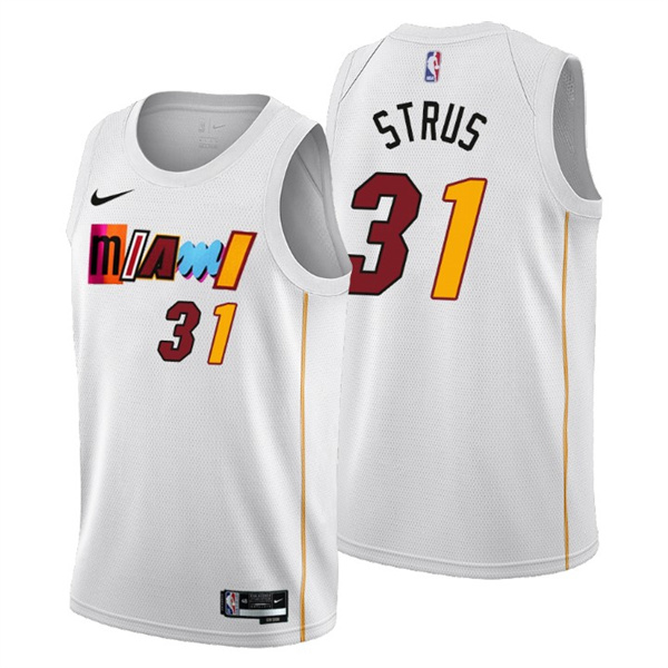 Miami Heat #31 Max Strus 2022-23 White City Edition Stitched Jersey - Zenithce