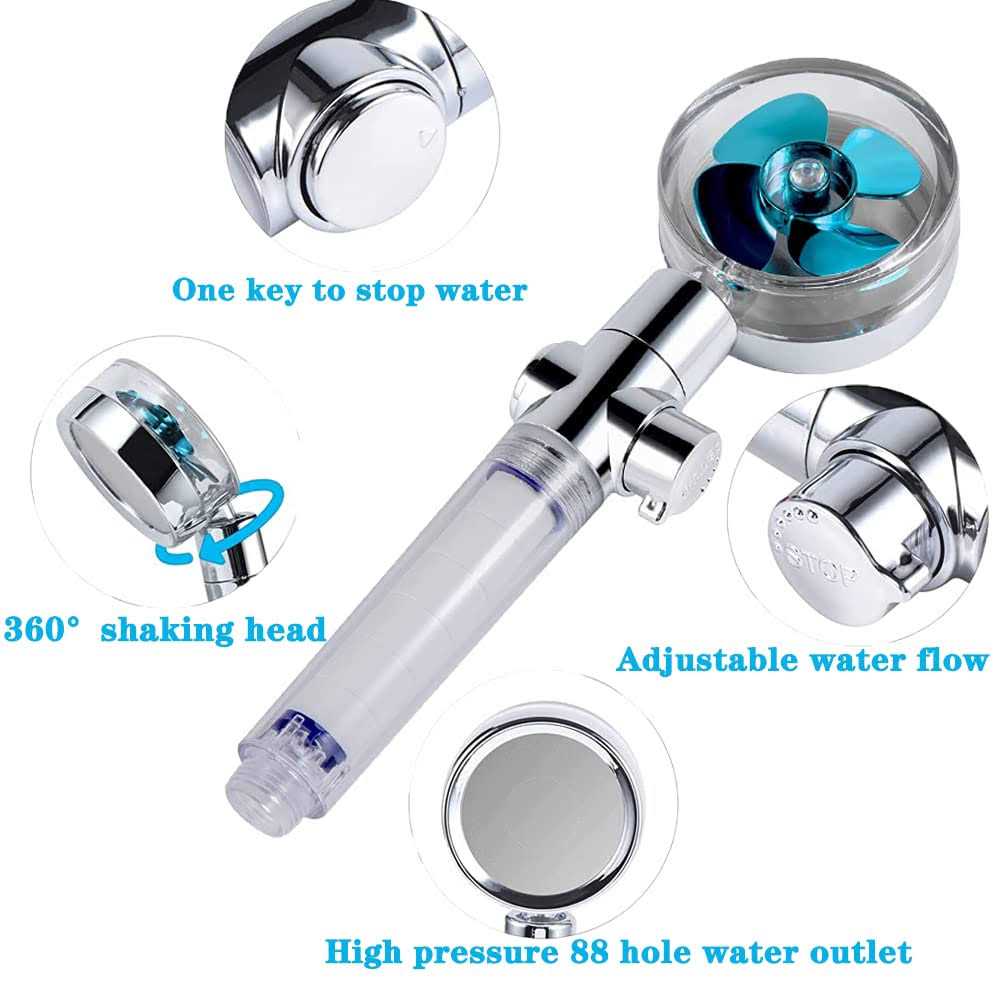Handheld Showerhead Solid Copper Round Bar Bathroom hand-held Shower head High pressure Shower heads Sprayer - Zenithce