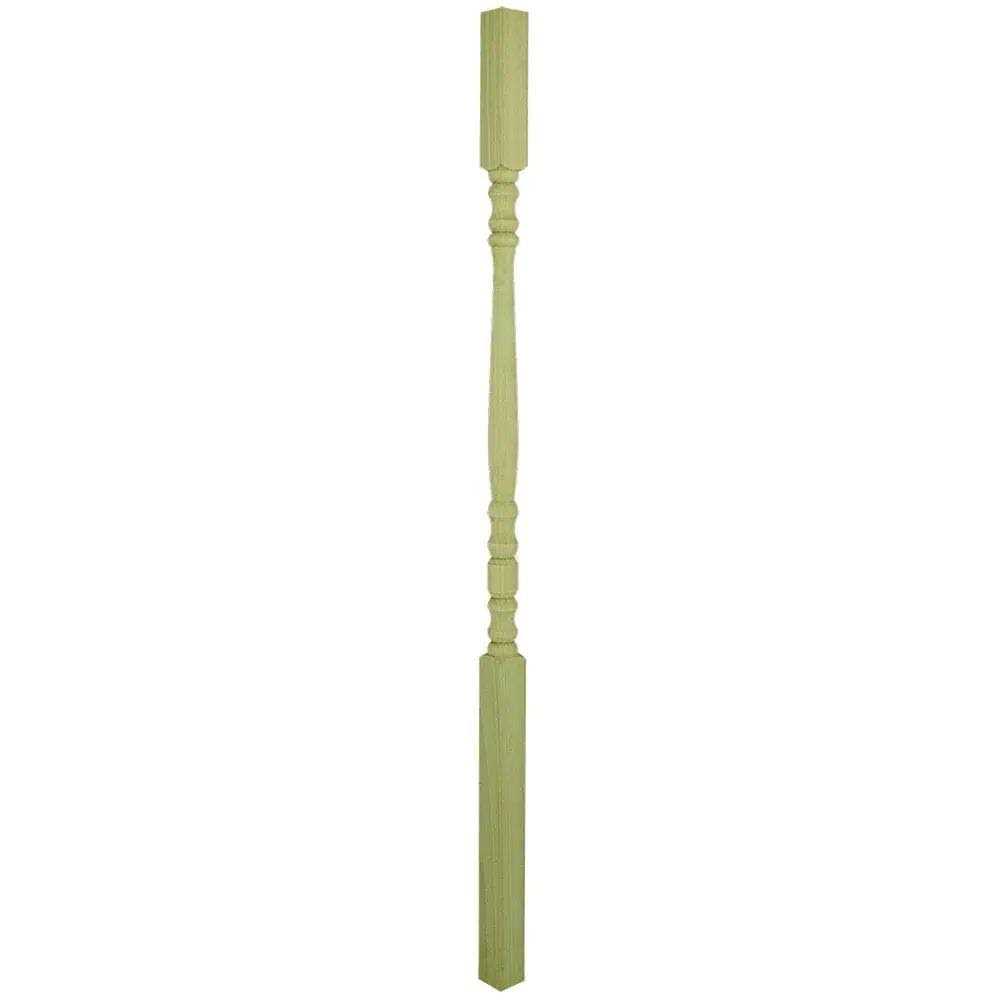 Stair Parts 1-1/4 in. 5141 Unfinished Square Top Wood Baluster for Stair Remodel - Zenithce