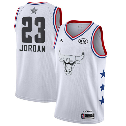 Bulls #23 Michael Jordan White Jordan Swingman 2019 All-Star Game Jersey - Zenithce