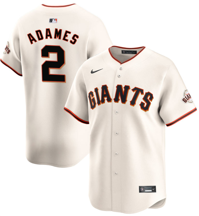 San Francisco Giants #2 Willy Adames Cream 2024 Home Limited Stitched Jersey - Zenithce