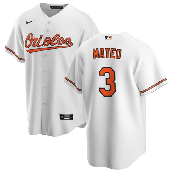 Baltimore Orioles #3 Jorge Mateo White Cool Base Stitched Jersey - Zenithce