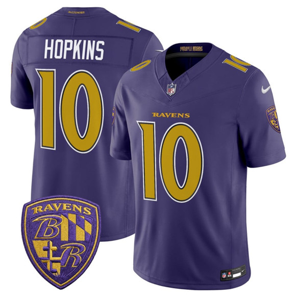 Baltimore Ravens #10 DeAndre Hopkins Purple 2026 F.U.S.E. Alternate Vapor Limited Stitched Jersey - Zenithce