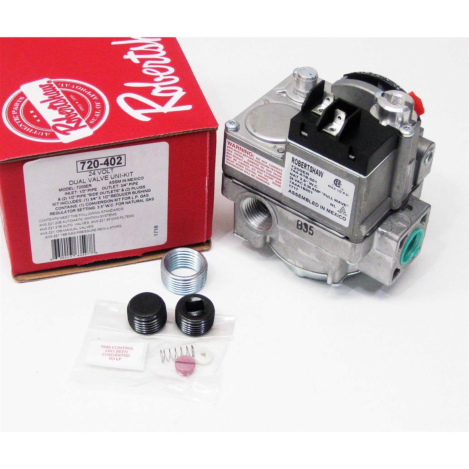 Robertshaw 720-400 Gas Valve - Zenithce