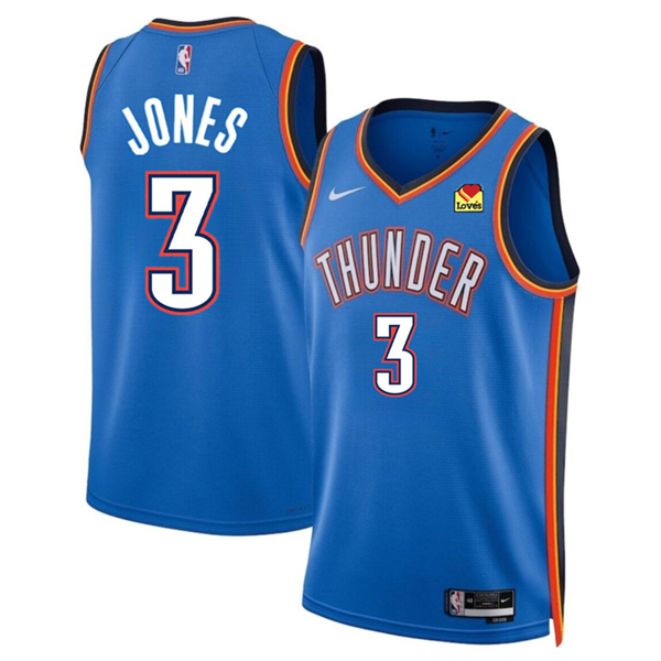 Oklahoma City Thunder #3 Dillon Jones Blue 2024 Draft Icon Edition Stitched Jersey - Zenithce