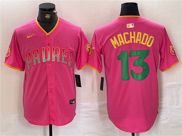 San Diego Padres #13 Manny Machado Pink Cool Base Stitched Jersey - Zenithce