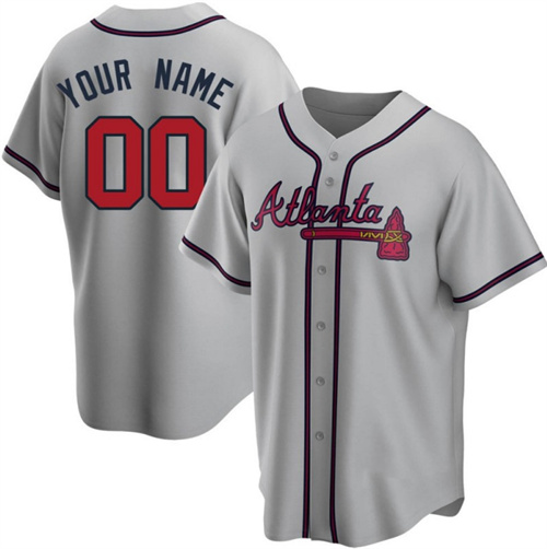 Atlanta Braves Customized Custom Gray Cool Base Stitched Jersey - Zenithce