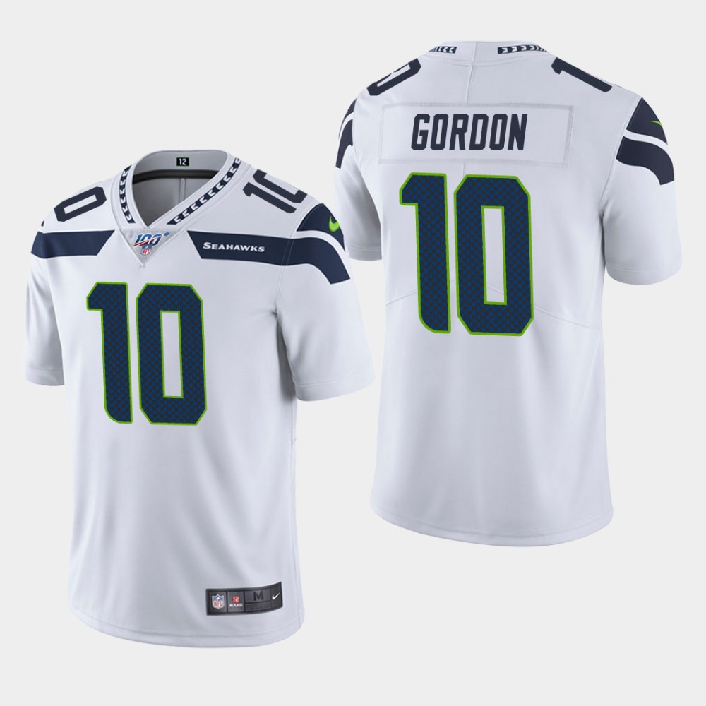 Seahawks 10 Josh Gordon White 100th Season Vapor Limited Stitched Jersey - Zenithce
