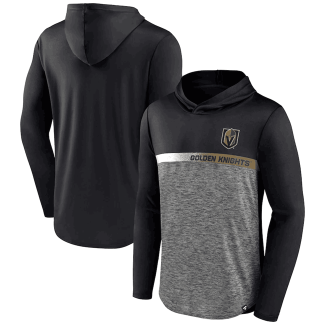 Vegas Golden Knights Black Podium Defender Pullover Hoodie - Zenithce