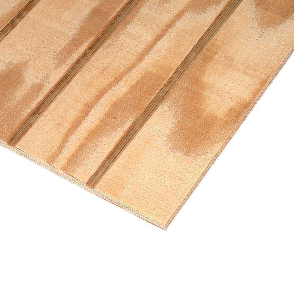 Plytanium T1-11 Natural/Rough Sawn 0.594-in x 48-in x 96-in SYP Plywood Panel Siding - Zenithce