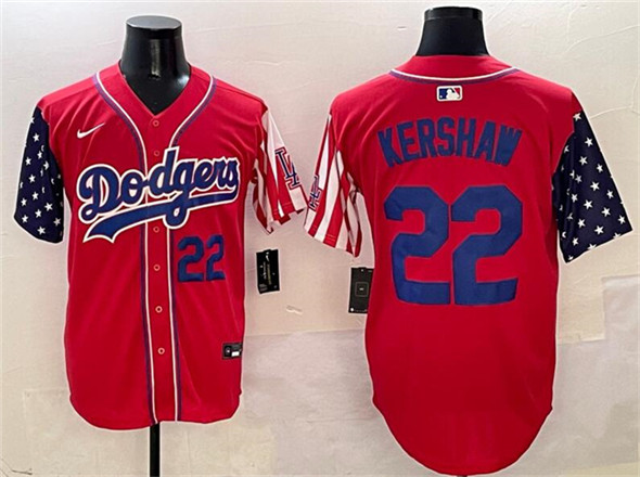 Los Angeles Dodgers #22 Clayton Kershaw Red Limited Stitched Jersey - Zenithce