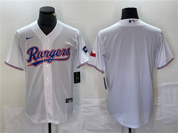 Texas Rangers Blank White With Patch Cool Base Stitched Jersey - Zenithce