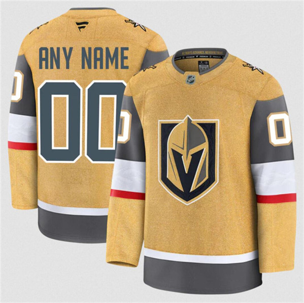 Vegas Golden Knights Custom Gold 2024-25 Home Stitched Jersey - Zenithce