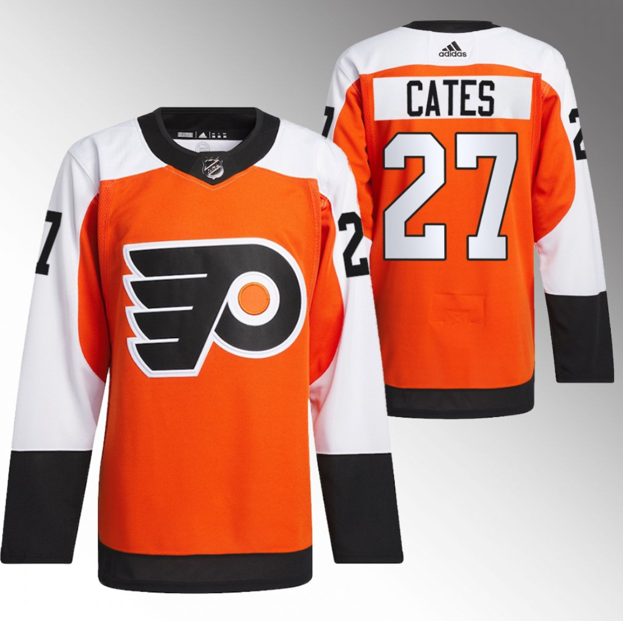 Philadelphia Flyers #27 Noah Cates 2023-24 Orange Stitched Jersey - Zenithce