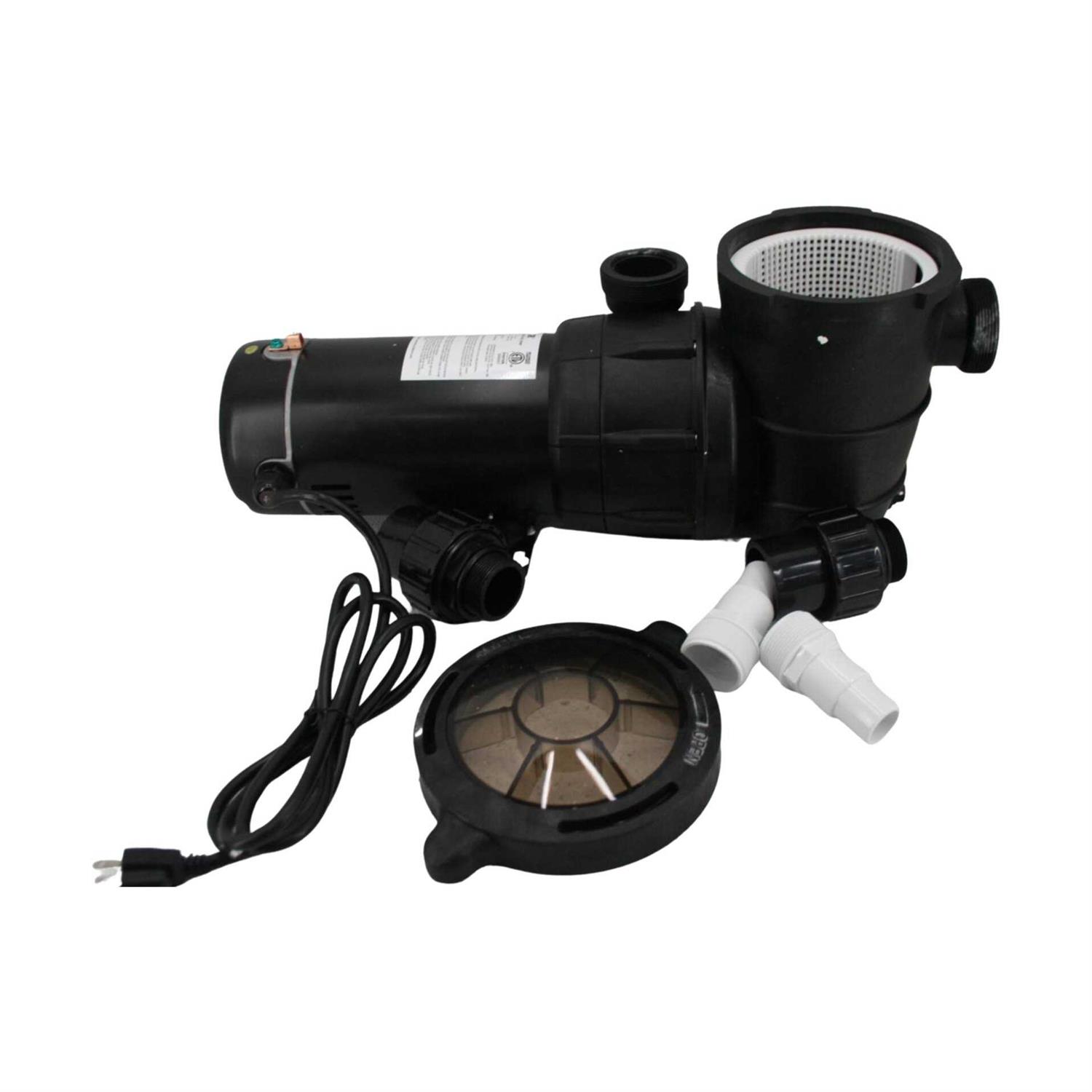 VEVOR Pool Pump Aboveground 1.5HP 115V Single Speed 5280GPH 1100W Powerful Swimming Self Primming Pool Filtre Pump with Strainer Basket - Zenithce