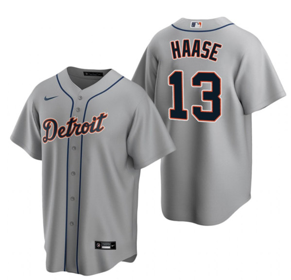 Detroit Tigers #13 Eric Haase Gray Cool Base Stitched Jersey - Zenithce