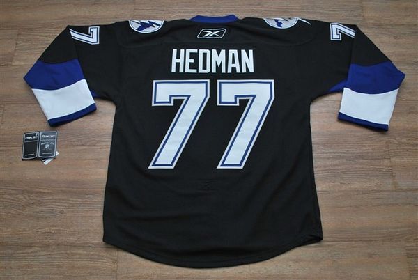 Lightning #77 Victor Hedman Stitched Black Jersey - Zenithce