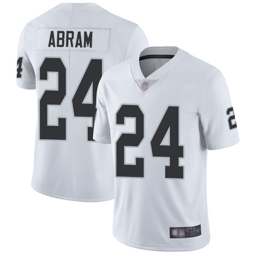 Raiders #24 Johnathan Abram White Vapor Untouchable Limited Stitched Jersey - Zenithce