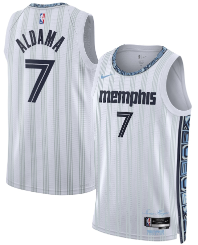 Memphis Grizzlies #7 Santi Aldama Gray 2025-26 City Edition Swingman Stitched Jersey - Zenithce