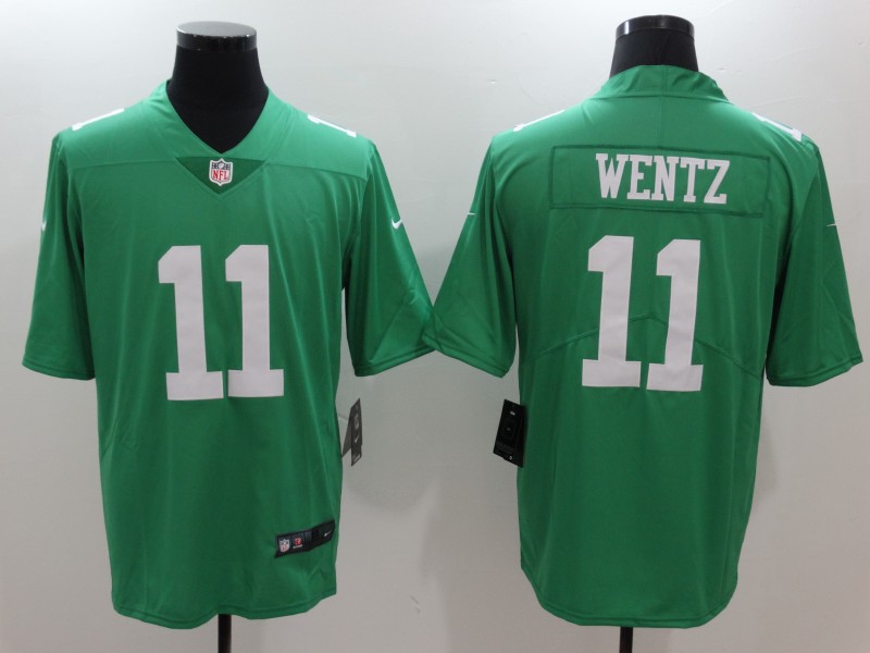 Philadelphia Eagles #11 Carson Wentz Green Vapor Untouchable Player Limited Jersey - Zenithce