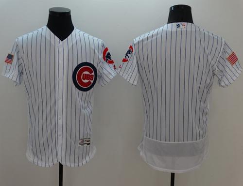 Cubs Blank White Fashion Stars Stripes Flexbase Authentic Stitched Jersey - Zenithce
