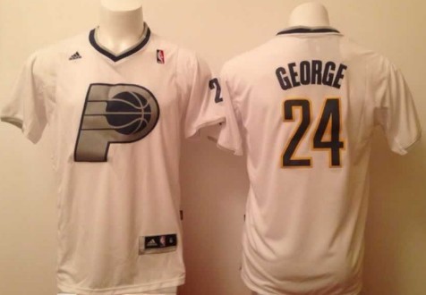 Indiana Pacers #24 Paul George Revolution 30 Swingman 2013 Christmas Day White Jersey - Zenithce