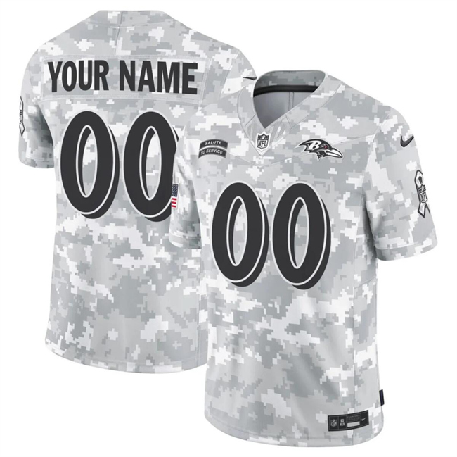 Baltimore Ravens Custom 2024 F.U.S.E Arctic Camo Salute To Service Limited Jersey - Zenithce
