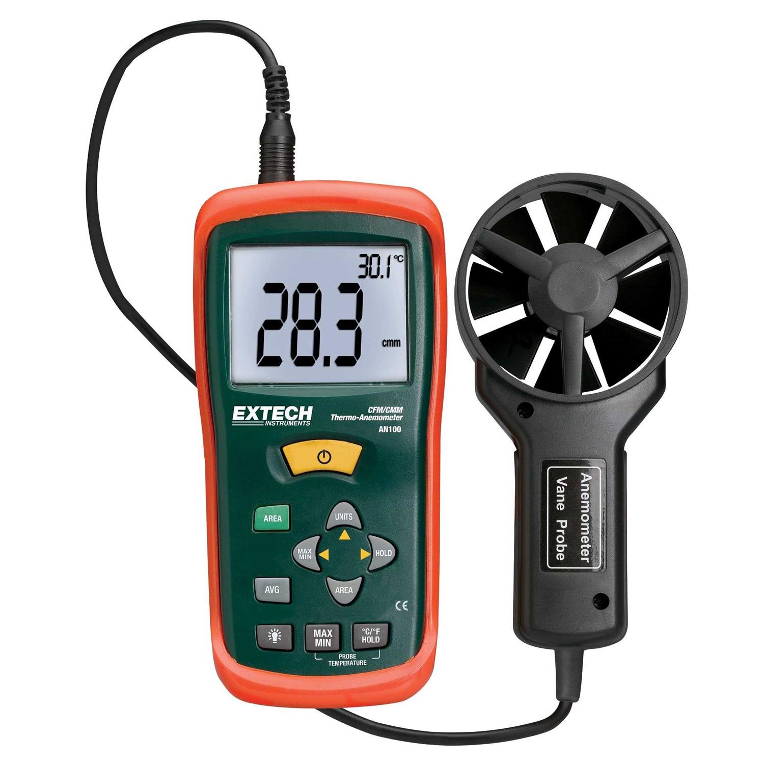 Extech AN100 Anemometer CFM/CMM - Zenithce