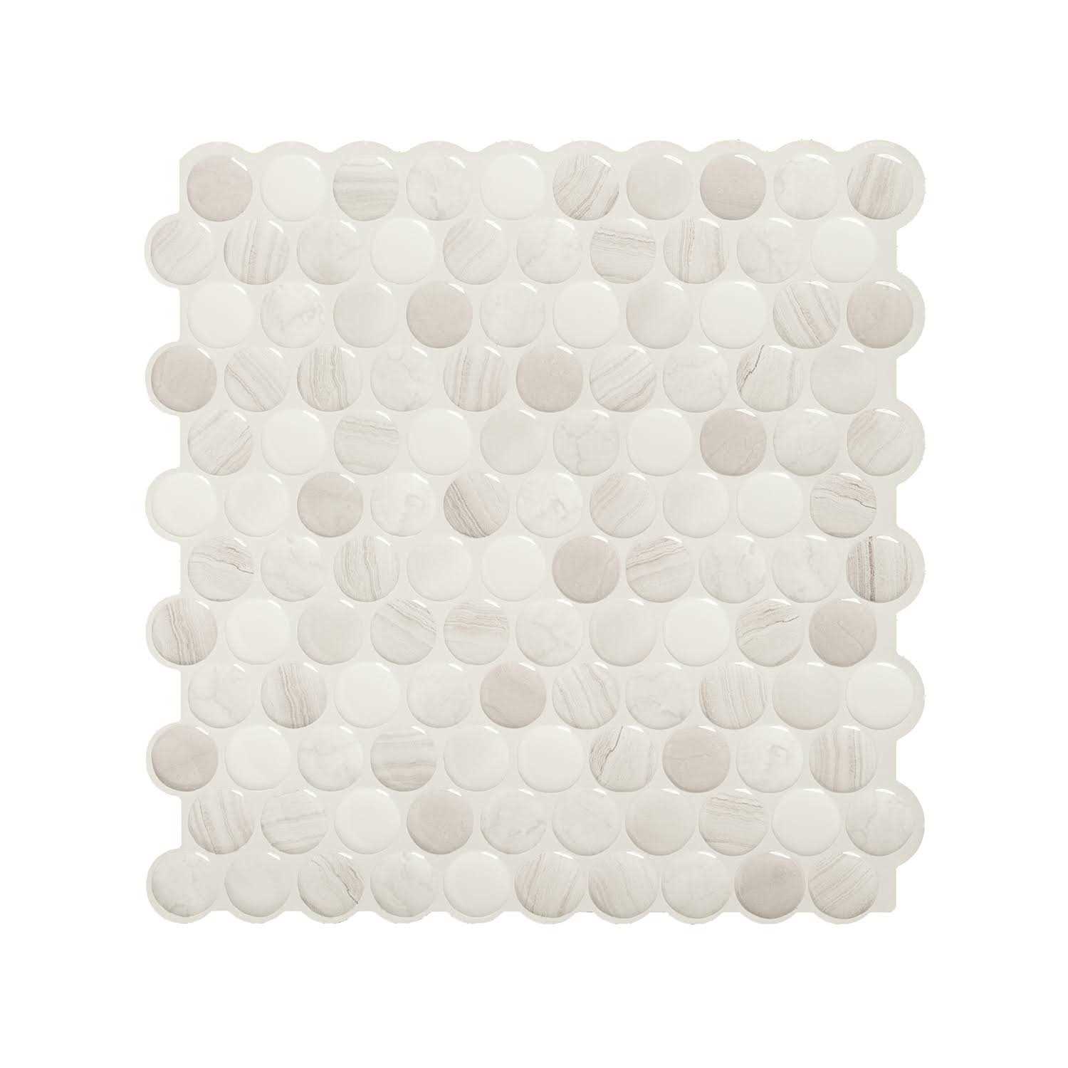 Smart Tiles Penny Sergio Green 8.97 in. x 8.95 in. Vinyl Peel and Stick Tile SM1186G-04-QG - Zenithce