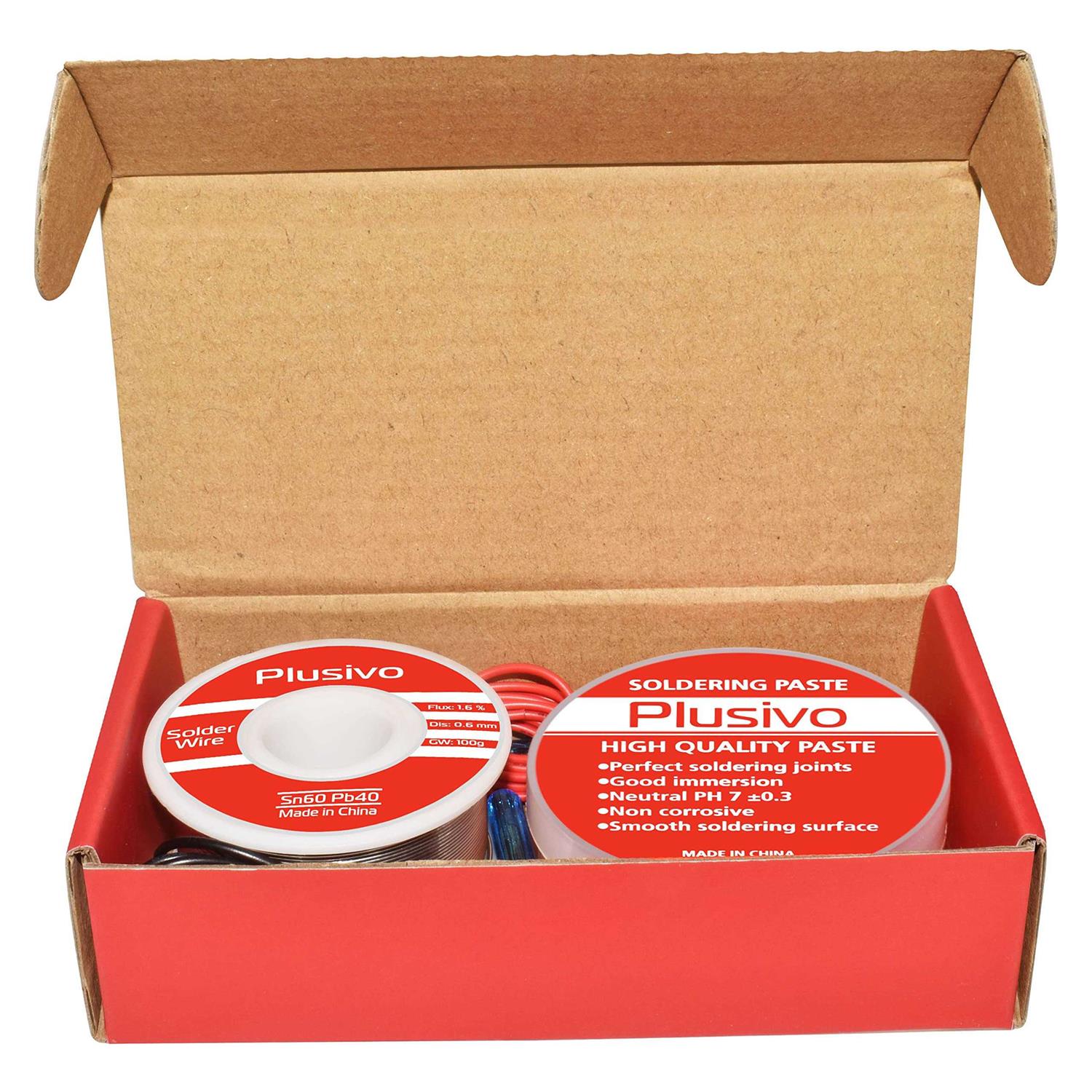 Solder Wire and Rosin Paste Flux Kit 60-40 Tin Lead Rosin Core Solder Wire and Rosin Paste Flux for Pcb Electrical Soldering and Diy - Zenithce
