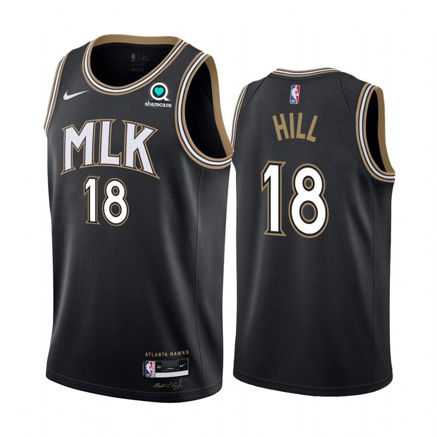 Hawks #18 Solomon Hill Black Swingman 2020-21 City Edition Jersey - Zenithce