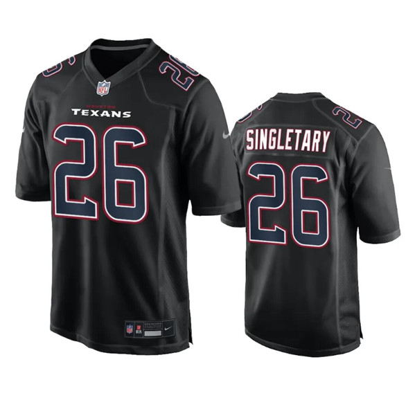 Houston Texans #26 Devin Singletary Black Fashion Vapor Untouchable Limited Stitched Jersey - Zenithce