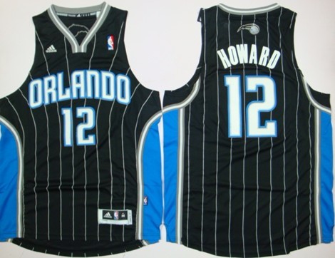 Orlando Magic #12 Dwight Howard Revolution 30 Swingman Black Jersey - Zenithce