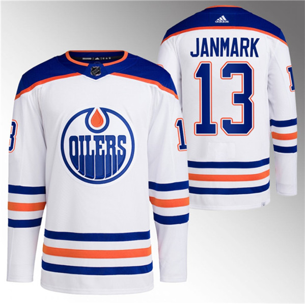Edmonton Oilers #13 Mattias Janmark White Stitched Jersey - Zenithce