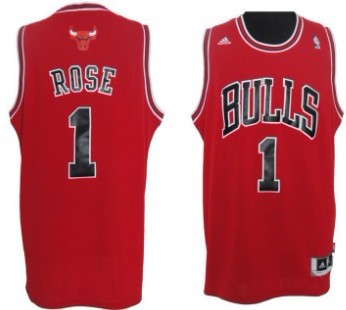 Chicago Bulls #1 Derrick Rose Revolution 30 Swingman Red Jersey - Zenithce