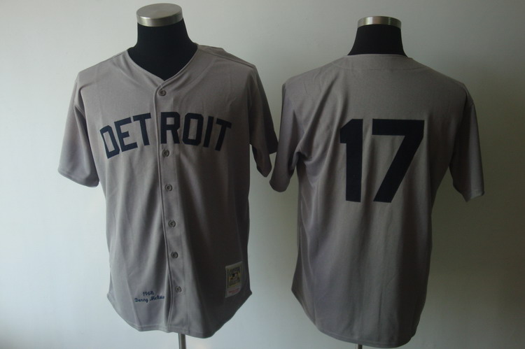 Mitchell And Ness 1968 Tigers #17 Denny McLain Grey Stitched Jersey - Zenithce