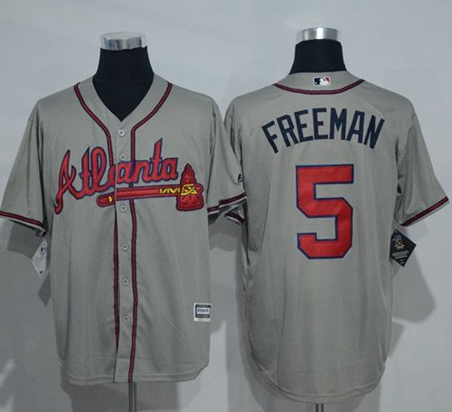Braves #5 Freddie Freeman Grey New Cool Base Stitched Jersey - Zenithce