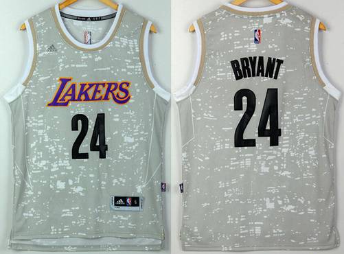 Los Angeles Lakers #24 Kobe Bryant Adidas 2015 Gray City Lights Swingman Jersey - Zenithce