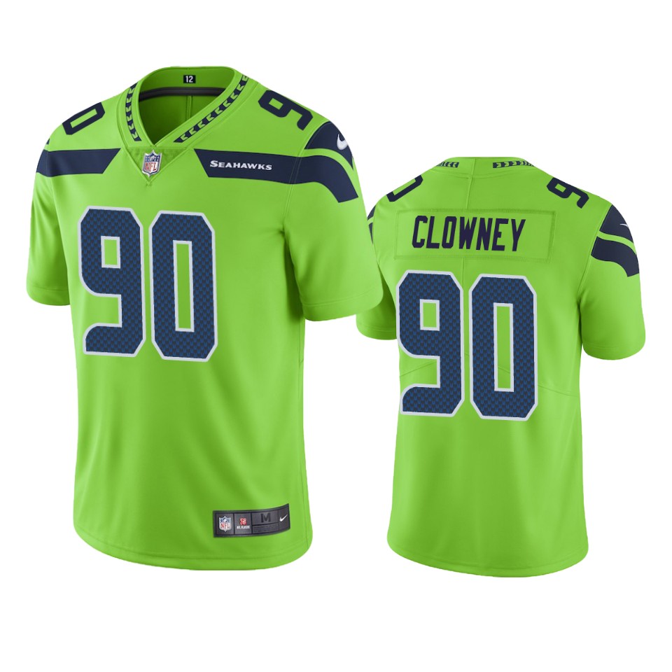 Seattle Seahawks #90 Jadeveon Clowney Green Color Rush Limited Stitched Jersey - Zenithce