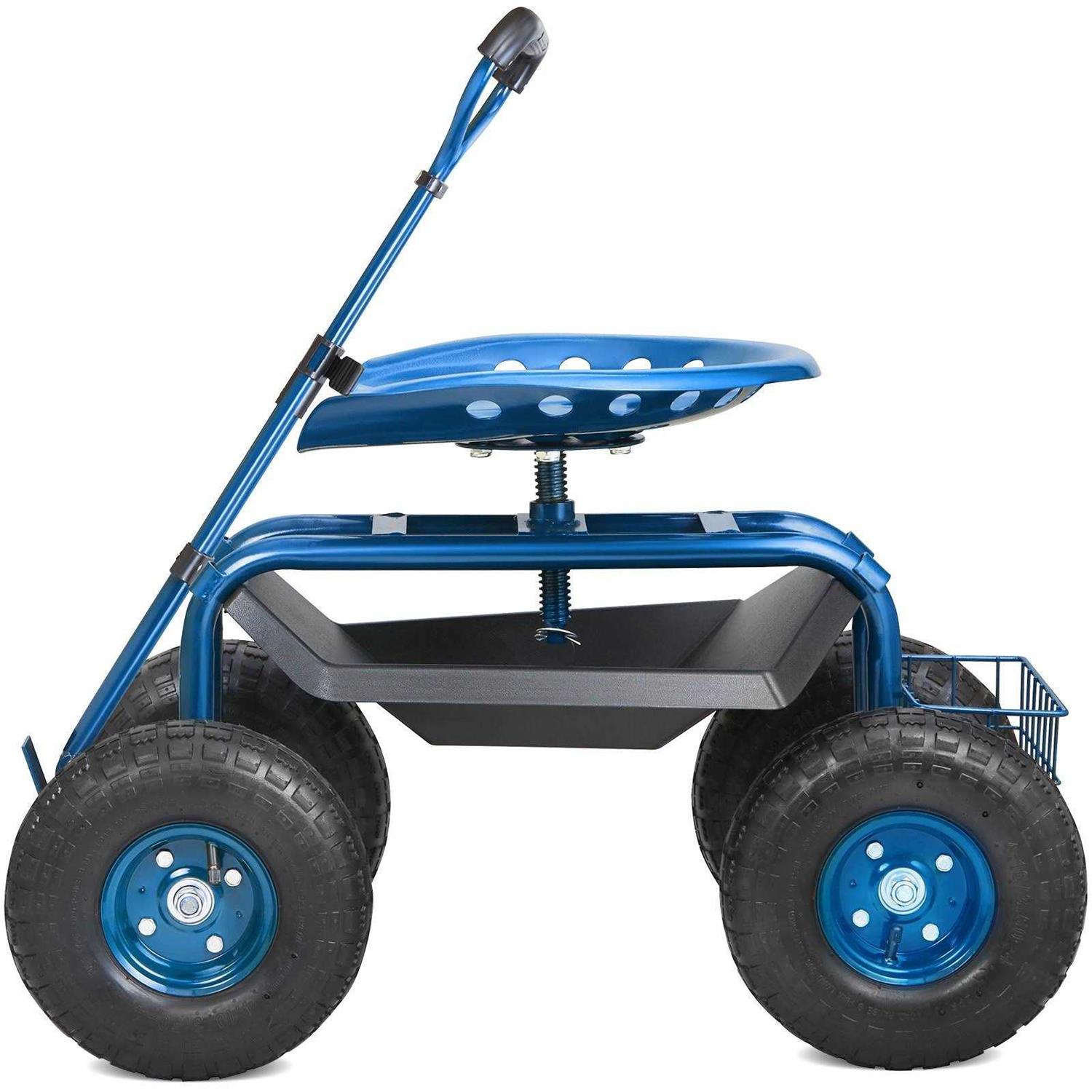 VEVOR Garden Cart Rolling Workseat with Wheels Gardening Stool for Planting - Zenithce