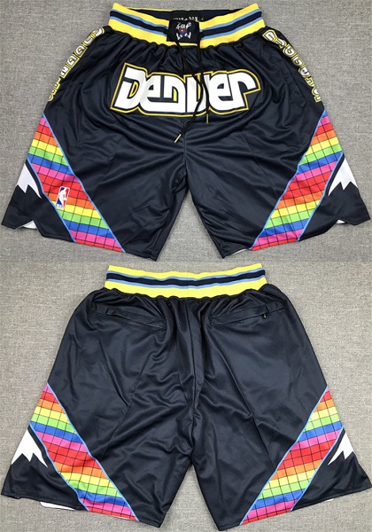 Denver Nuggets Navy Shorts (Run Smaller) - Zenithce