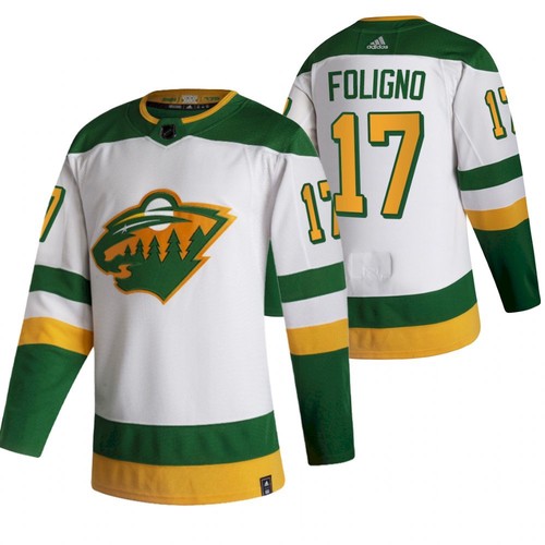 Minnesota Wild #17 Marcus Foligno 2021 White Reverse Retro Stitched Jersey - Zenithce