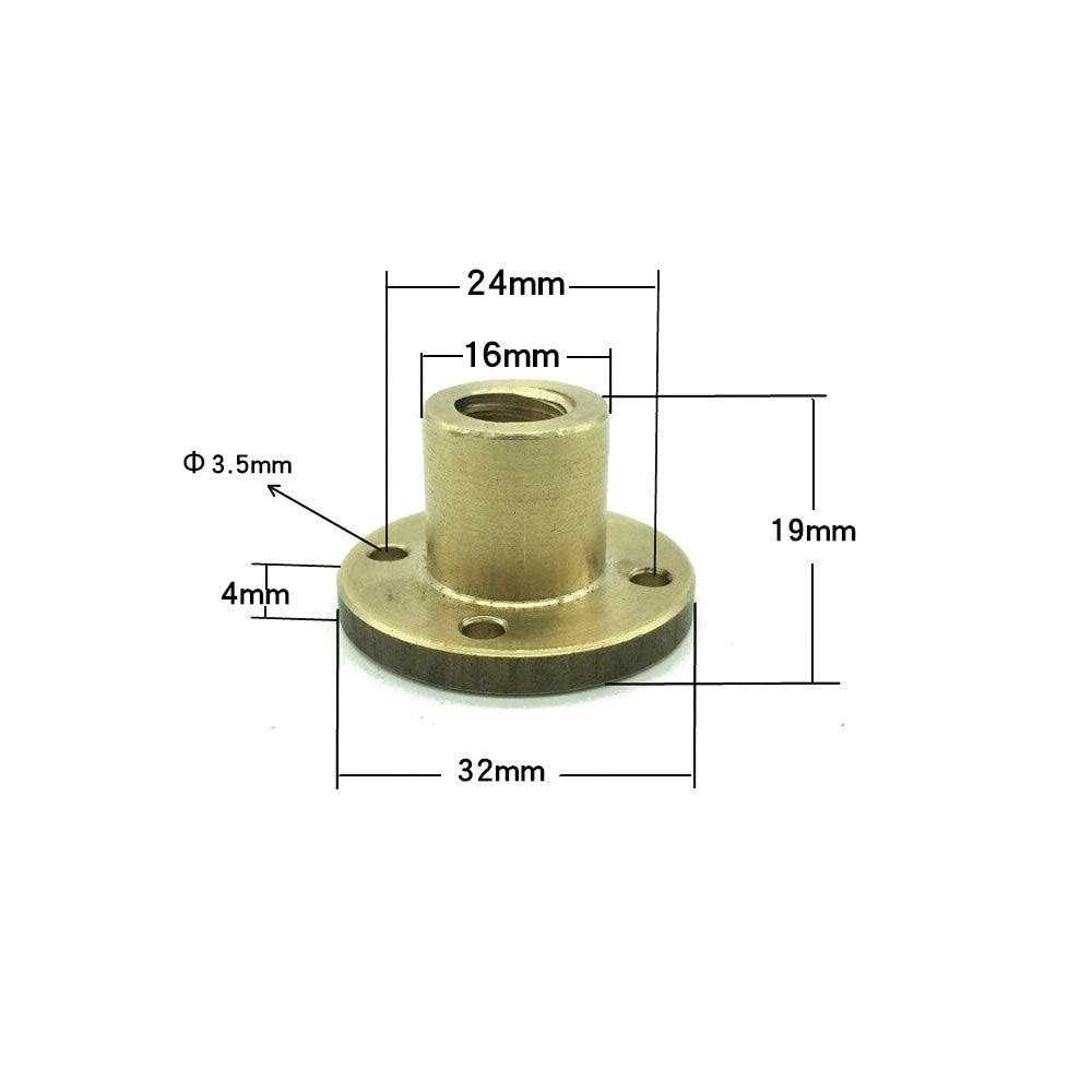 ReliaBot T10 Tr10x2 Lead Screw and Brass Nut Kit for 3D Printer and CNC Machine Z Axis - Zenithce