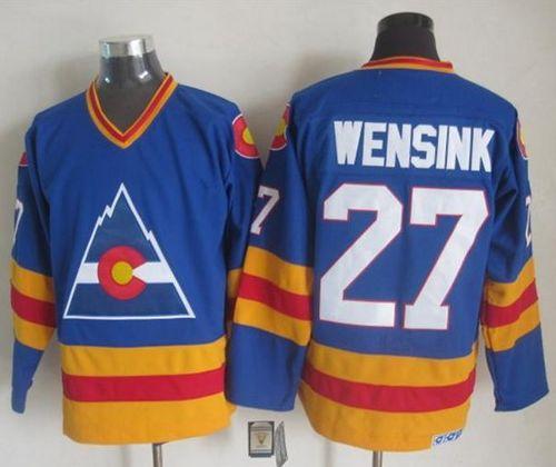 Avalanche #27 John Wensink Blue CCM Throwback Stitched Jersey - Zenithce
