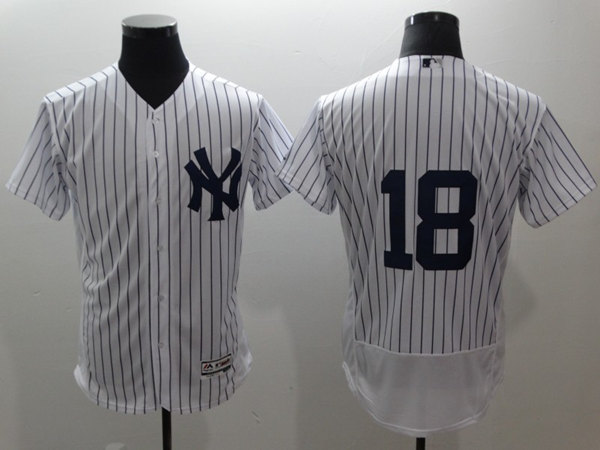 New York Yankees #18 Didi Gregorius White Flex Base Stitched Jersey - Zenithce