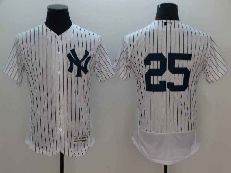 New York Yankees #25 Gleyber Torres White Flexbase Stitched Jersey - Zenithce