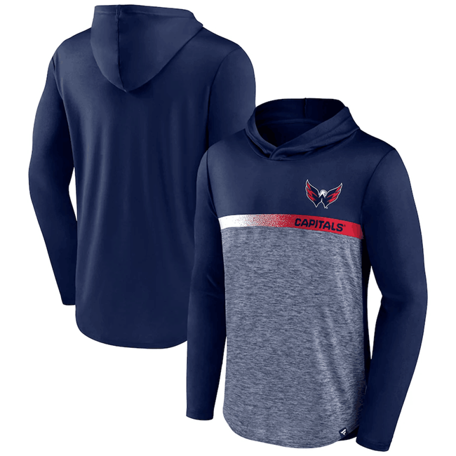 Washington Capitals Black Podium Defender Pullover Hoodie - Zenithce
